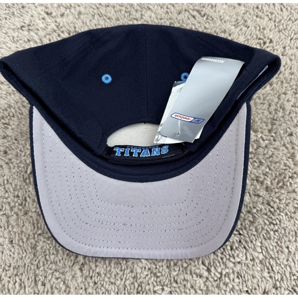 Tennessee Titans Hat Reebok Navy Core Classic 3D Logo StrapBack Vtg 2000 Cap NWT - Picture 9 of 11